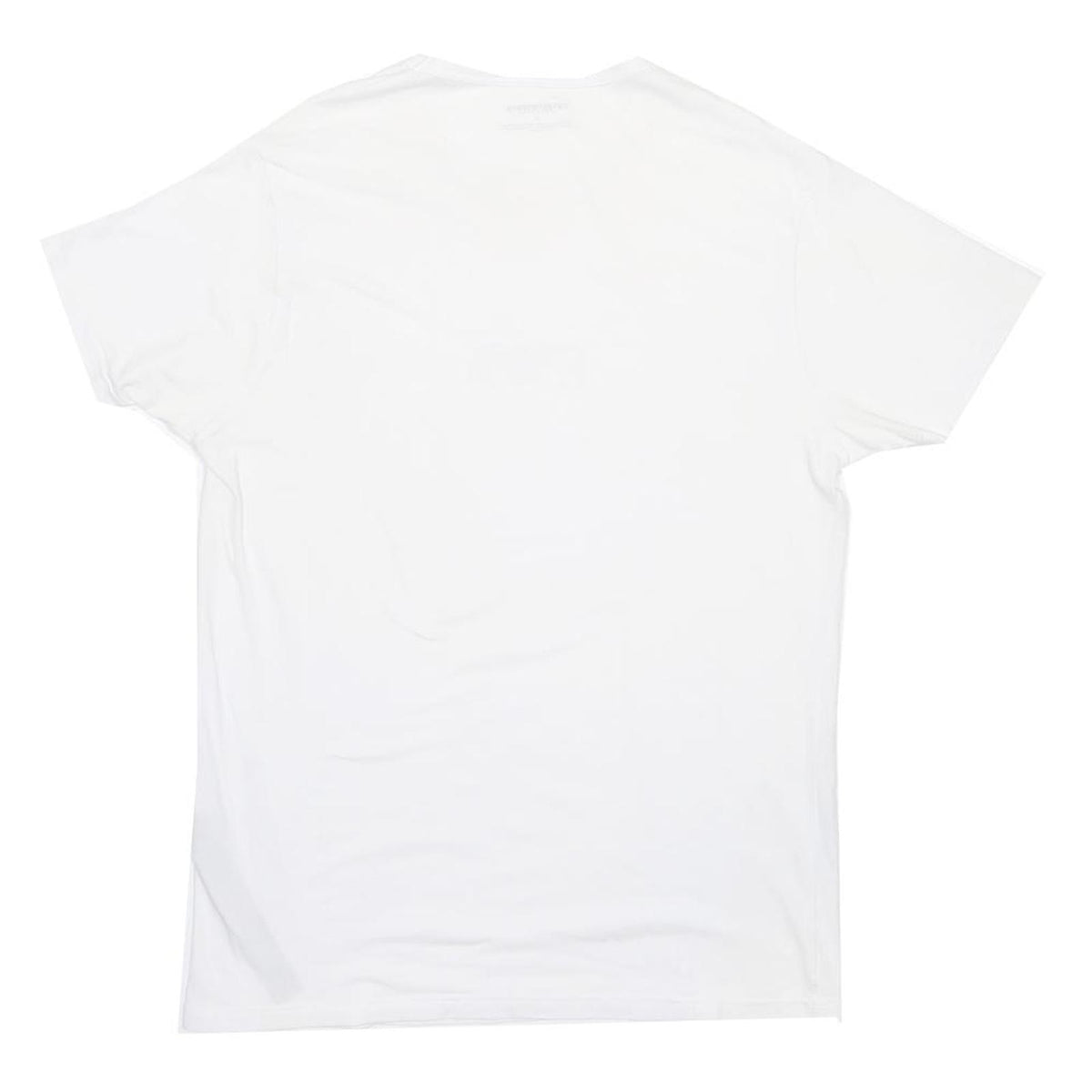 EMPORIO ARMANI Mens White Graphic T-Shirt XL Short Sleeve Crew Neck Luxury