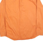LANDS END Mens Orange Shirt M Cotton Blend Button Down Pocket Classic Fit