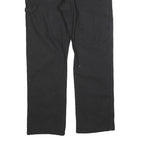 DICKIES Mens Black Relaxed Fit Work Trousers W36 L32 Cotton Blend Zip Closure