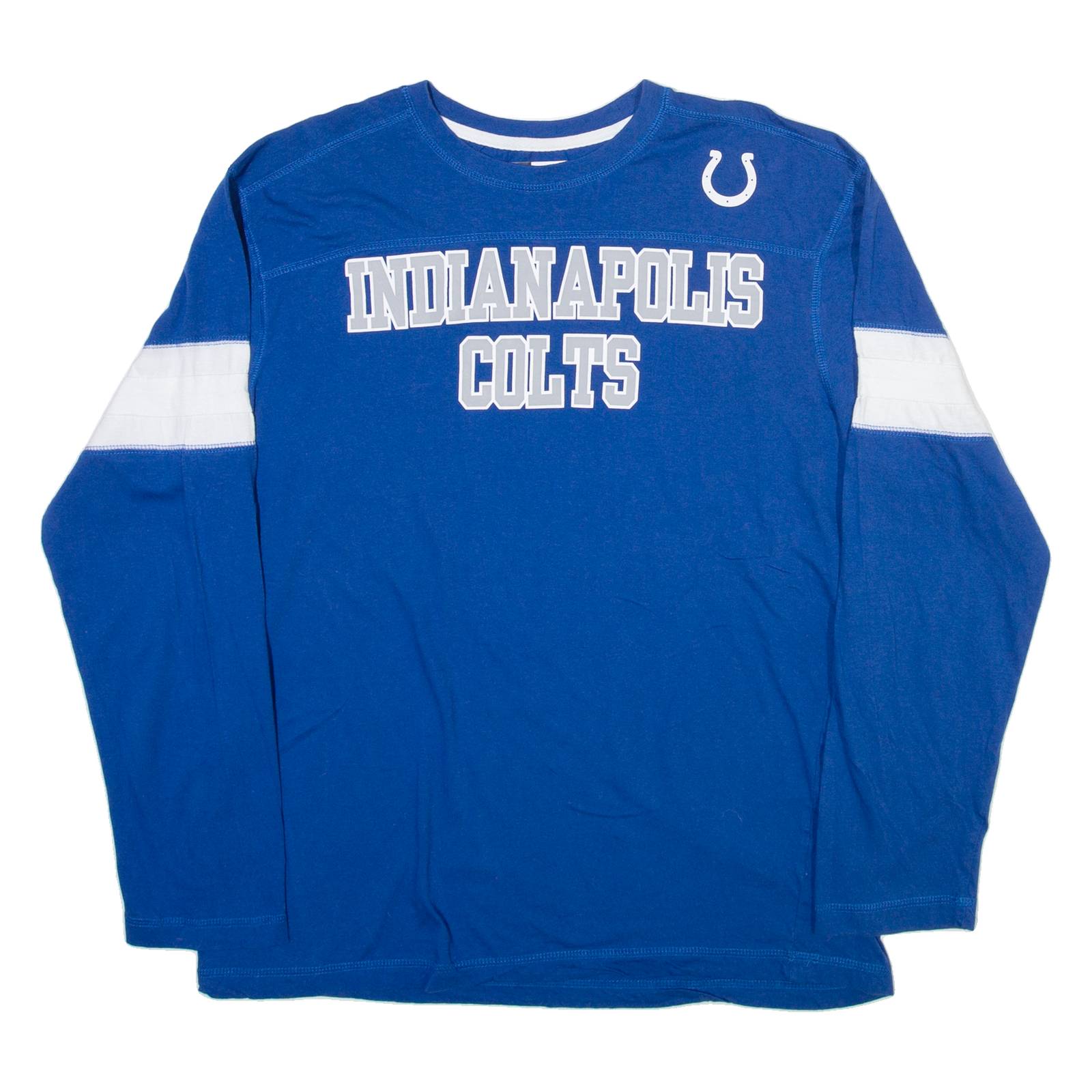 NFL Indianapolis Colts Mens T-Shirt Blue Long Sleeve USA L