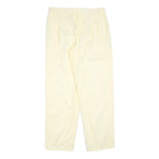 BENETTON Womens Regular Beige Cotton Blend Trousers W34 L32 Casual Comfortable