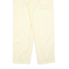 BENETTON Womens Regular Beige Cotton Blend Trousers W34 L32 Casual Comfortable