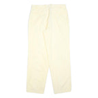 BENETTON Womens Regular Beige Cotton Blend Trousers W34 L32 Casual Comfortable