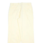 BENETTON Womens Regular Beige Cotton Blend Trousers W34 L32 Casual Comfortable