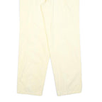 BENETTON Womens Regular Beige Cotton Blend Trousers W34 L32 Casual Comfortable