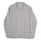 LEVI'S Mens Blue & Yellow Check Shirt L Casual Cotton Blend Long Sleeve
