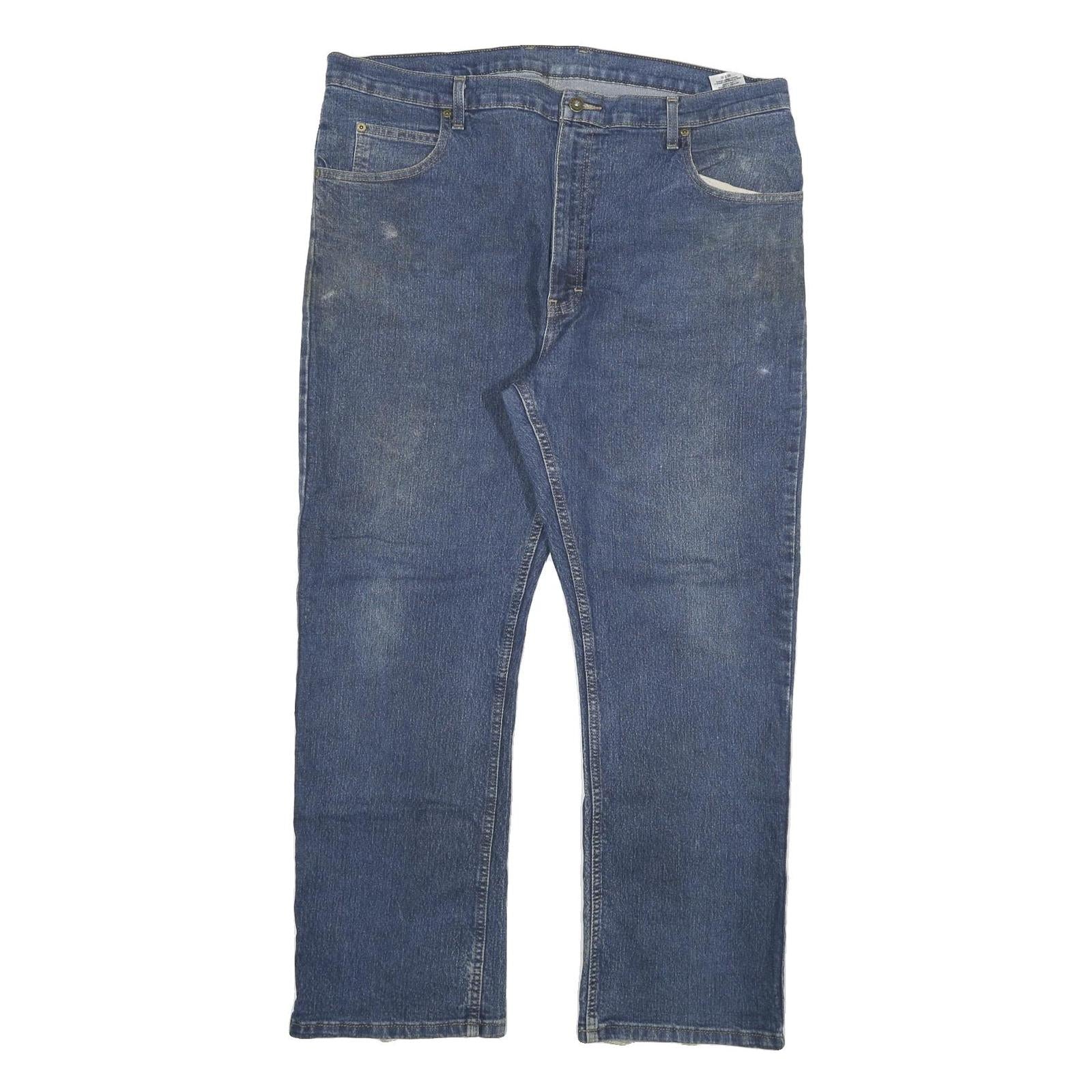 DICKIES Mens Blue Regular Straight Denim Medium W40 L30 Zip Closure Jeans