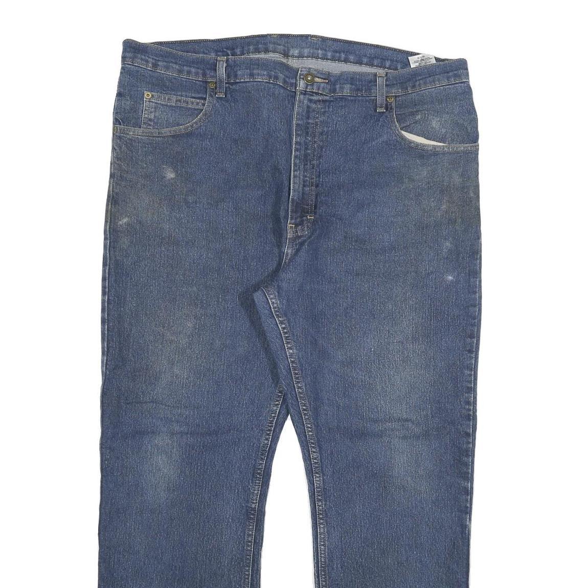 DICKIES Mens Blue Regular Straight Denim Medium W40 L30 Zip Closure Jeans