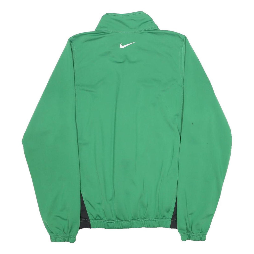 NIKE Mens Green Jacket S Polyester Zip Plain Sports Lightweight Comfortable