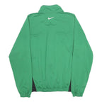 NIKE Mens Green Jacket S Polyester Zip Plain Sports Lightweight Comfortable