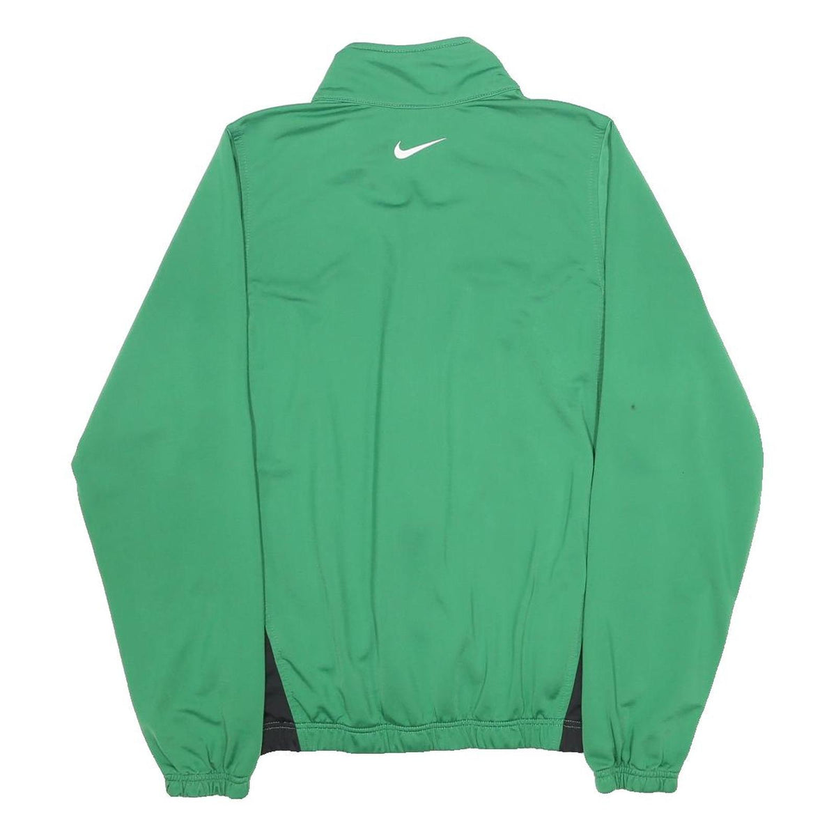 NIKE Mens Green Jacket S Polyester Zip Plain Sports Lightweight Comfortable