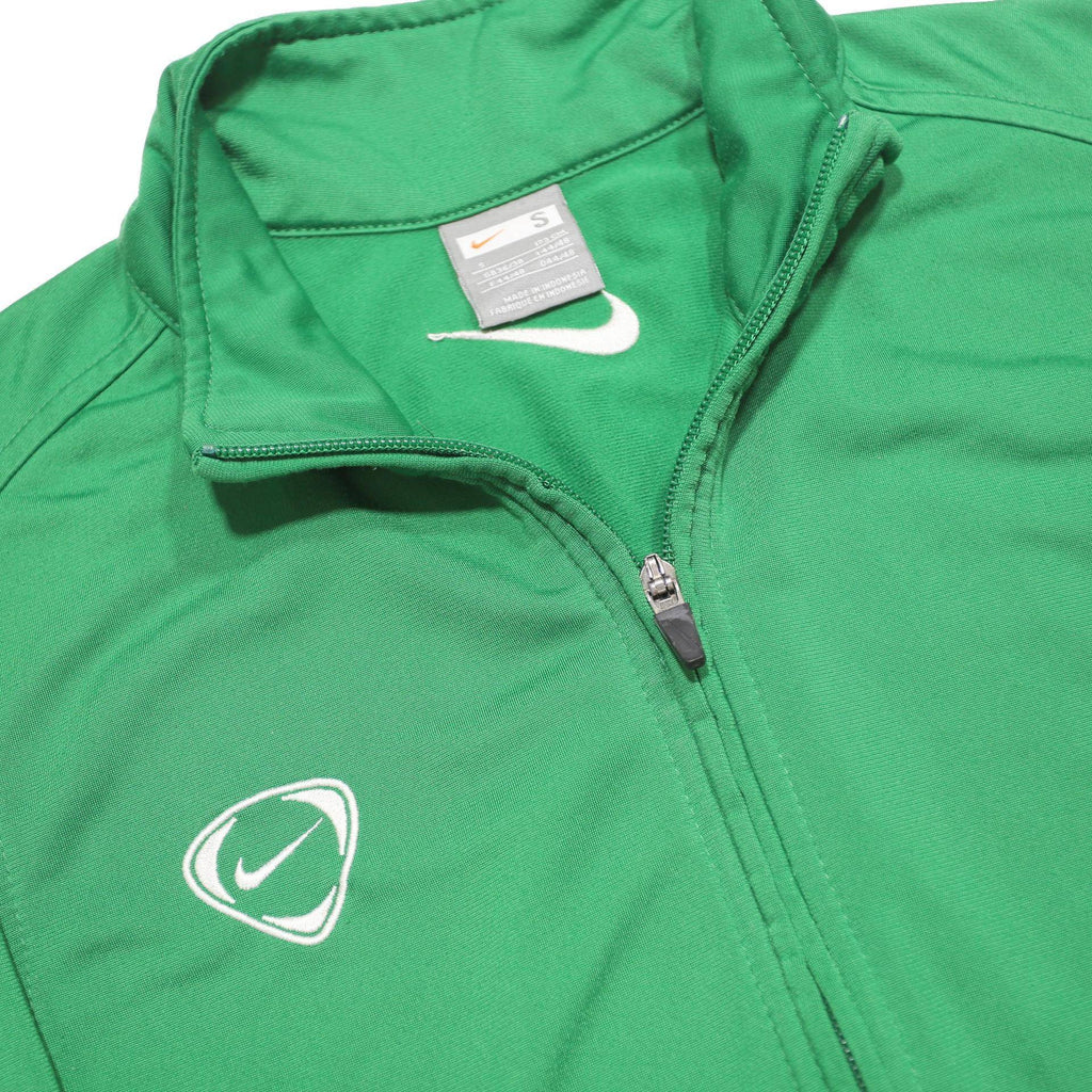 NIKE Mens Green Jacket S Polyester Zip Plain Sports Lightweight Comfortable