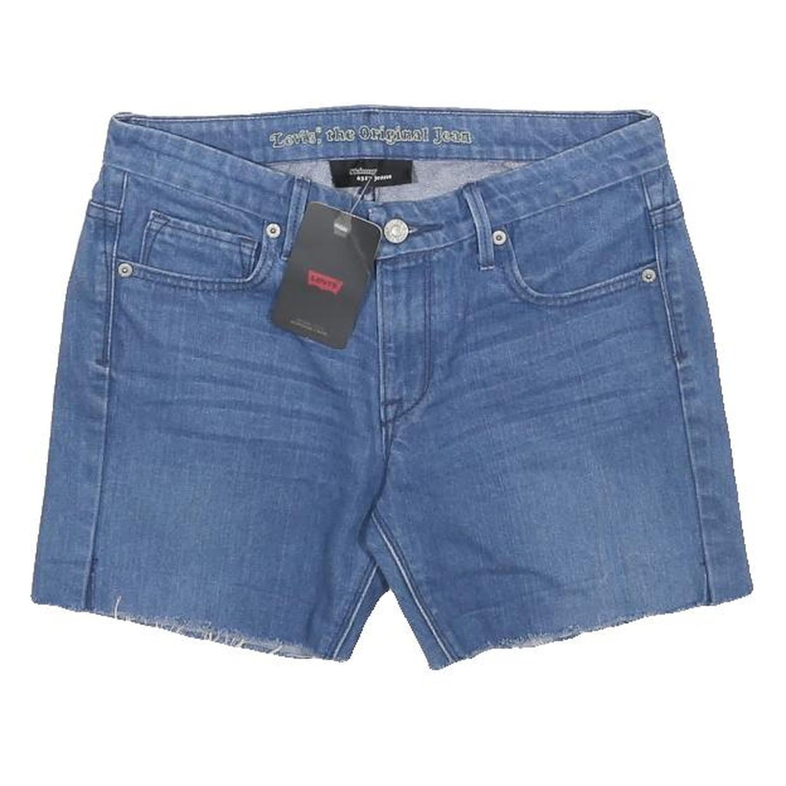 LEVI'S Womens Shorts Blue Denim Cut-Off S W27 Classic Fit Casual