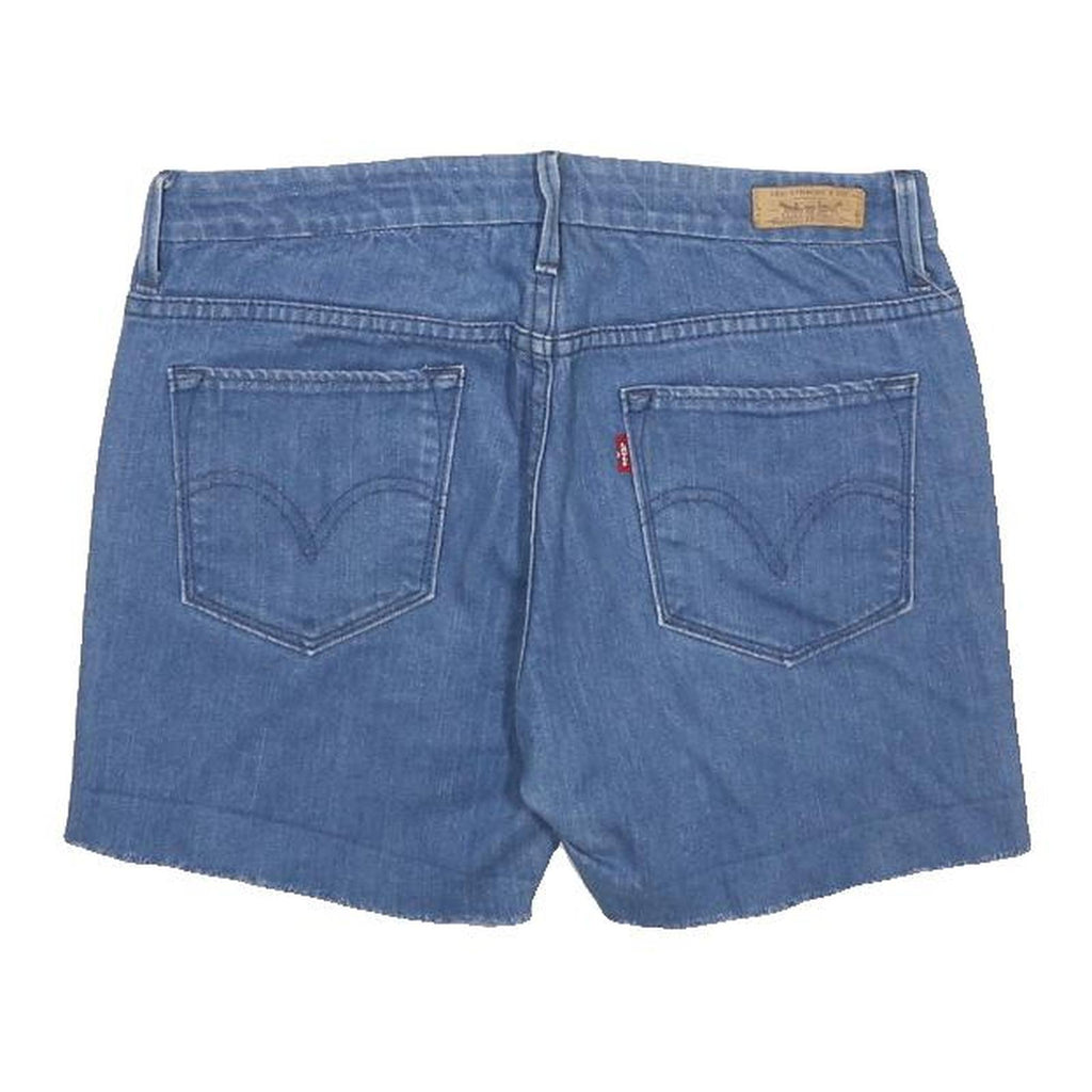 LEVI'S Womens Shorts Blue Denim Cut-Off S W27 Classic Fit Casual