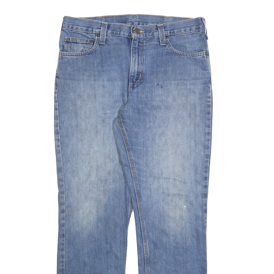 CARHARTT Mens Jeans Blue Regular Straight Denim Medium W34 L32 Workwear Casual