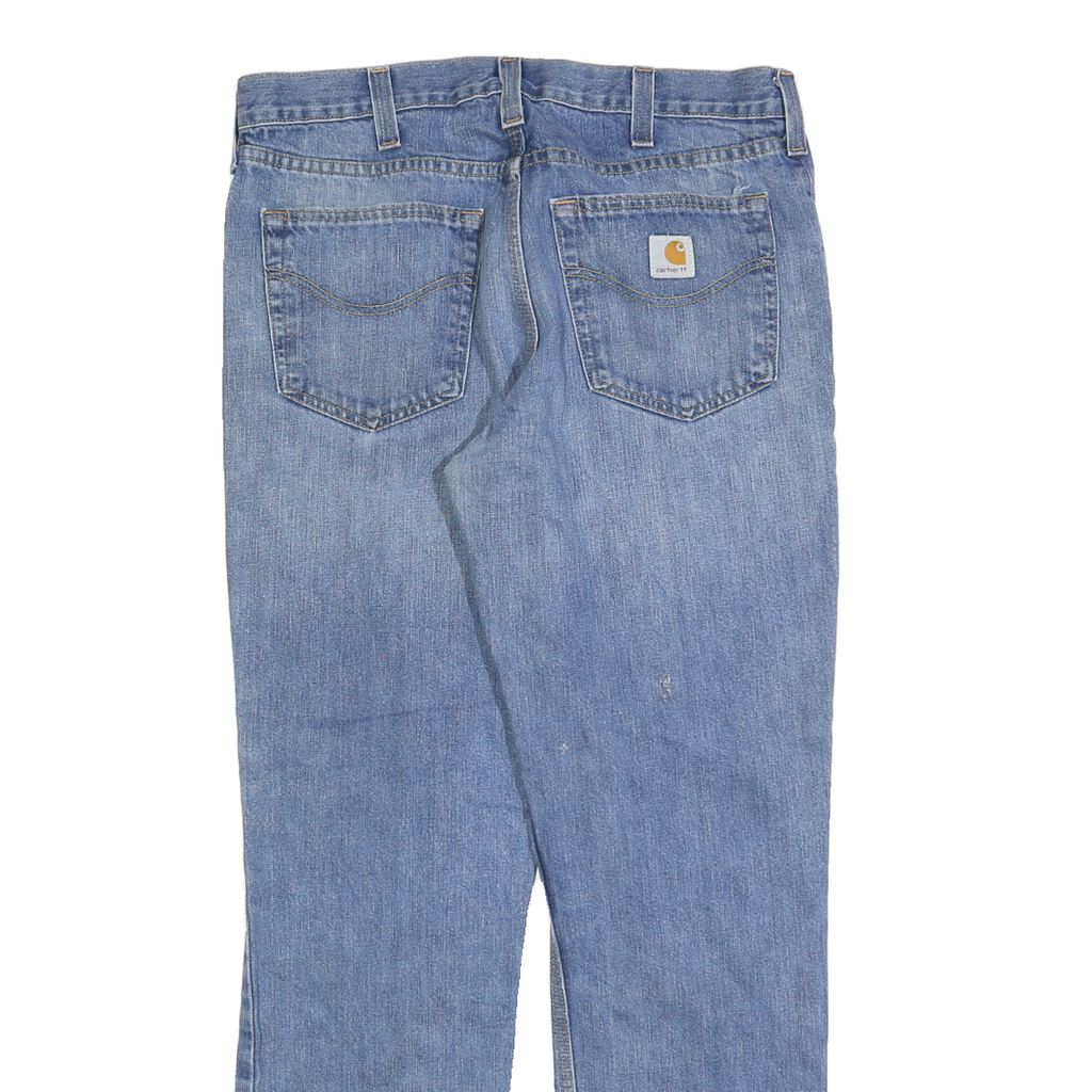 CARHARTT Mens Jeans Blue Regular Straight Denim Medium W34 L32 Workwear Casual