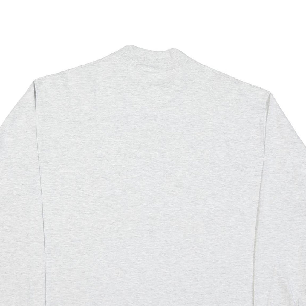 SPELCOR Mens Grey Deer Valley Graphic T-Shirt L Long Sleeve Crew Neck Cotton