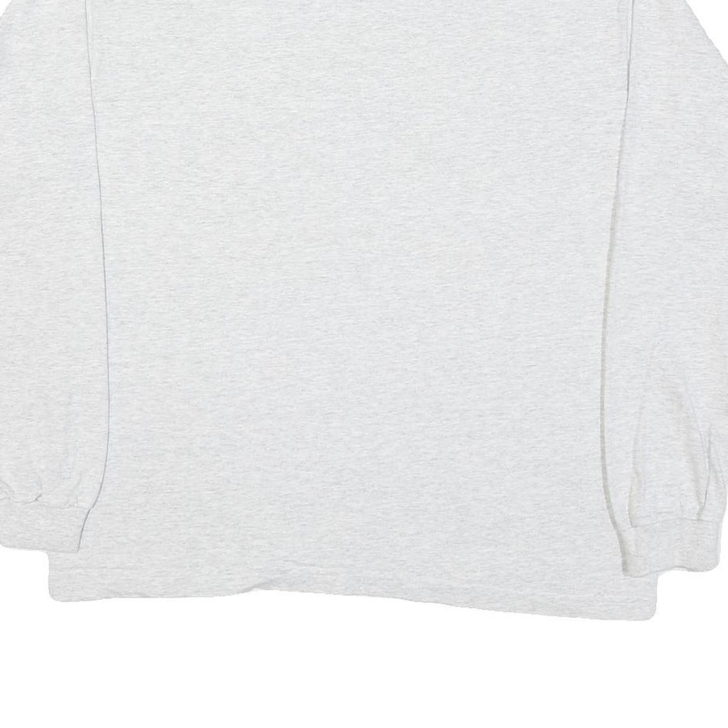 SPELCOR Mens Grey Deer Valley Graphic T-Shirt L Long Sleeve Crew Neck Cotton