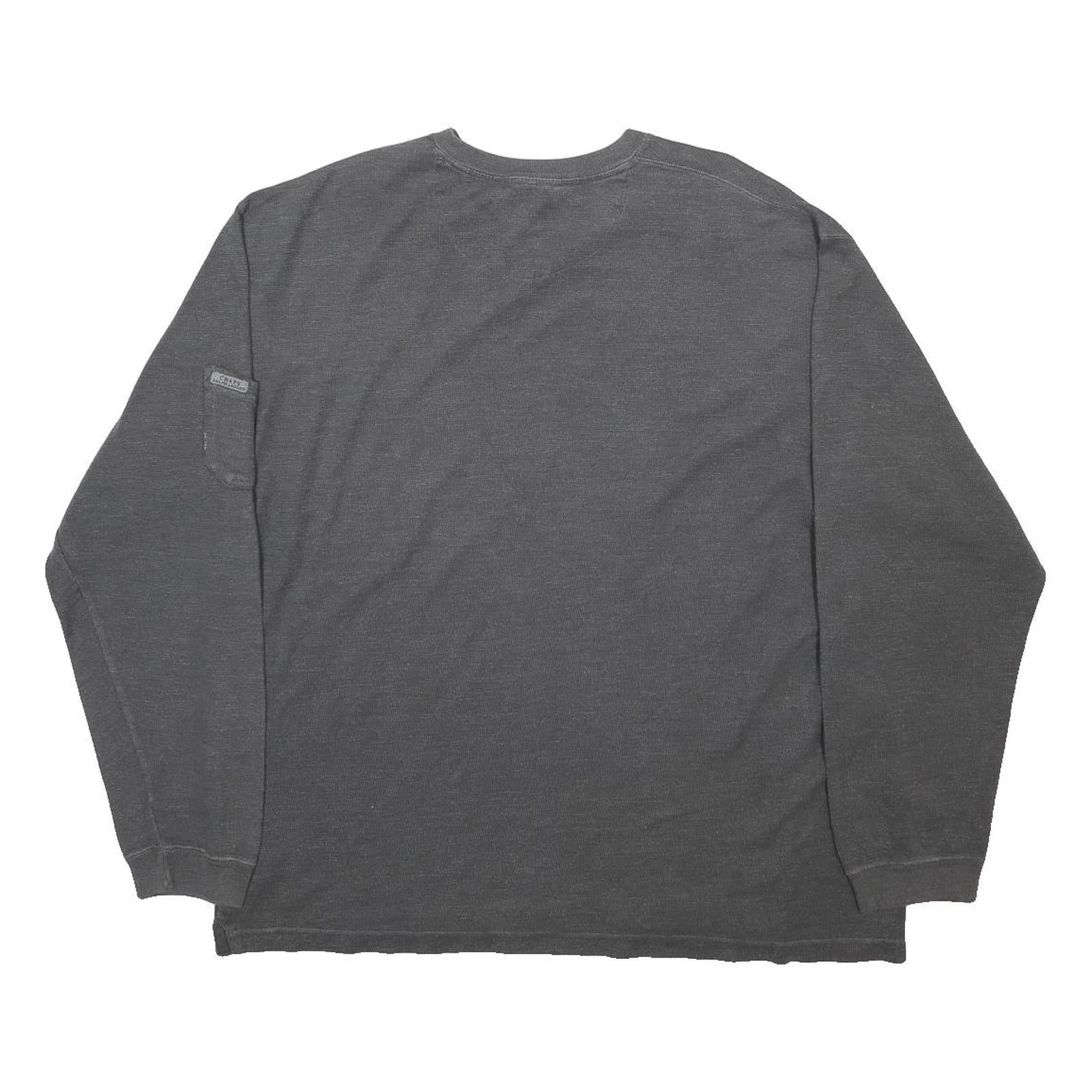 CHAPS RALPH LAUREN Mens Grey Plain Cotton Blend V-Neck Basic Knit Jumper XL