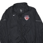 NIKE Mens Black Carmel Runners Club Track Jacket L Polyester Zip Plain