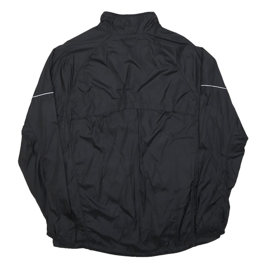 NIKE Mens Black Carmel Runners Club Track Jacket L Polyester Zip Plain