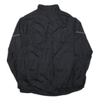NIKE Mens Black Carmel Runners Club Track Jacket L Polyester Zip Plain