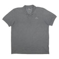 KAPPA Mens Grey Polo Shirt L Cotton Blend Short Sleeve Basic Casual Wear