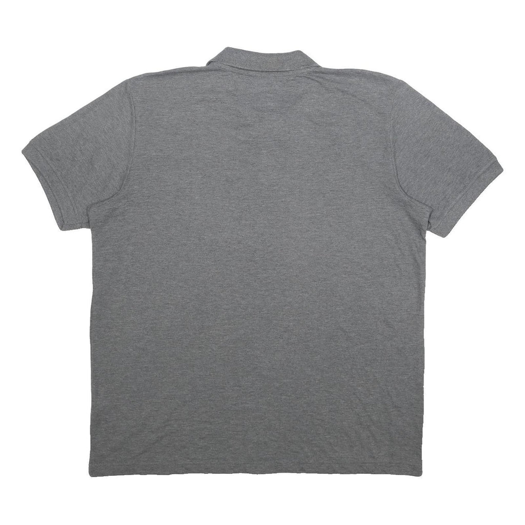 KAPPA Mens Grey Polo Shirt L Cotton Blend Short Sleeve Basic Casual Wear