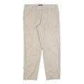 ANN TAYLOR Womens Cotton Blend Beige Regular Straight Trousers W30 L27 Casual