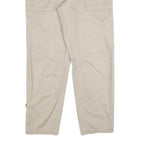 ANN TAYLOR Womens Cotton Blend Beige Regular Straight Trousers W30 L27 Casual