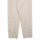 ANN TAYLOR Womens Cotton Blend Beige Regular Straight Trousers W30 L27 Casual