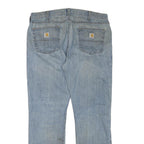 CARHARTT Mens Blue Regular Straight Denim Cotton Blend Light W36 L32 Workwear