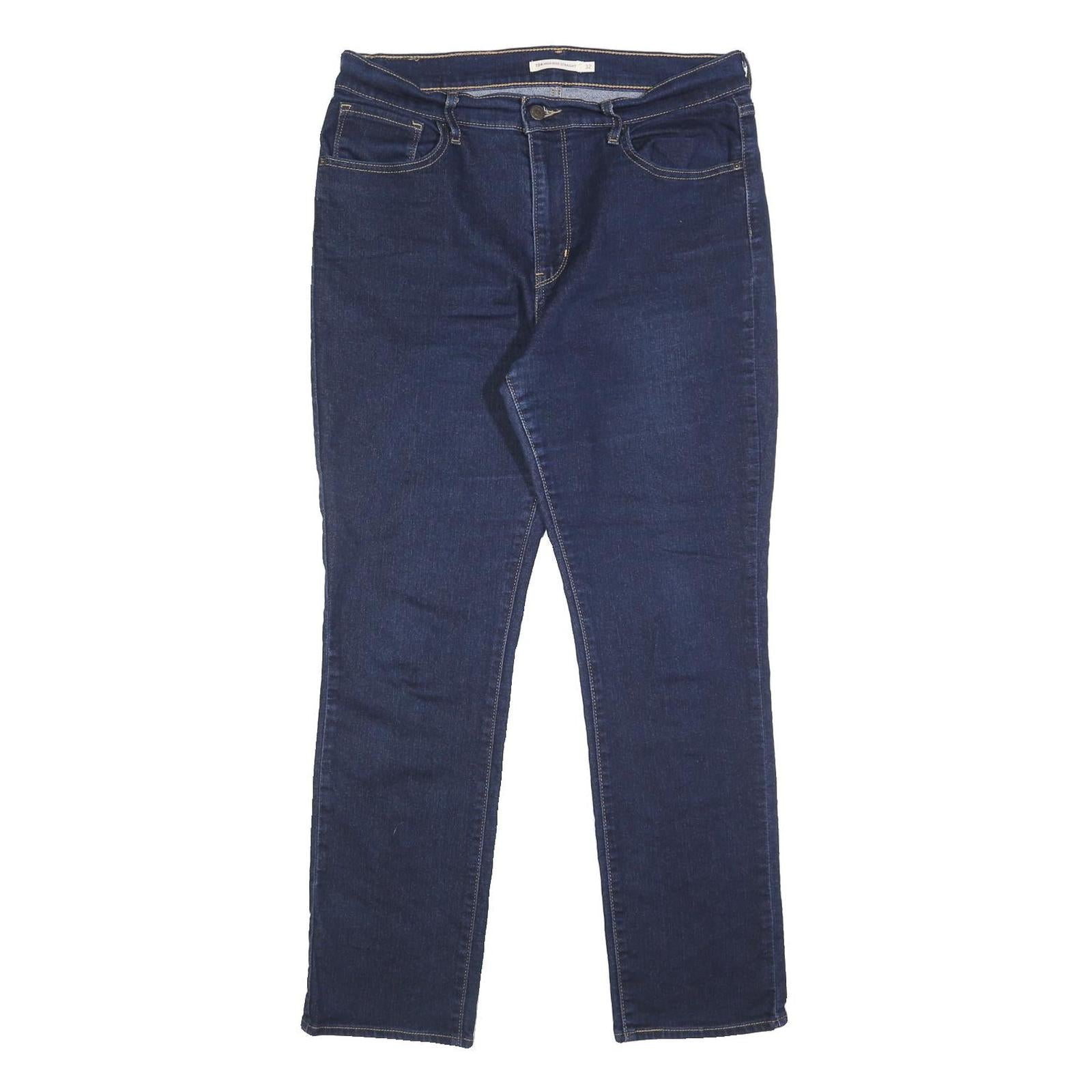 LEVI'S 724 Womens Jeans Blue Regular Straight Denim Medium Wash W32 L30