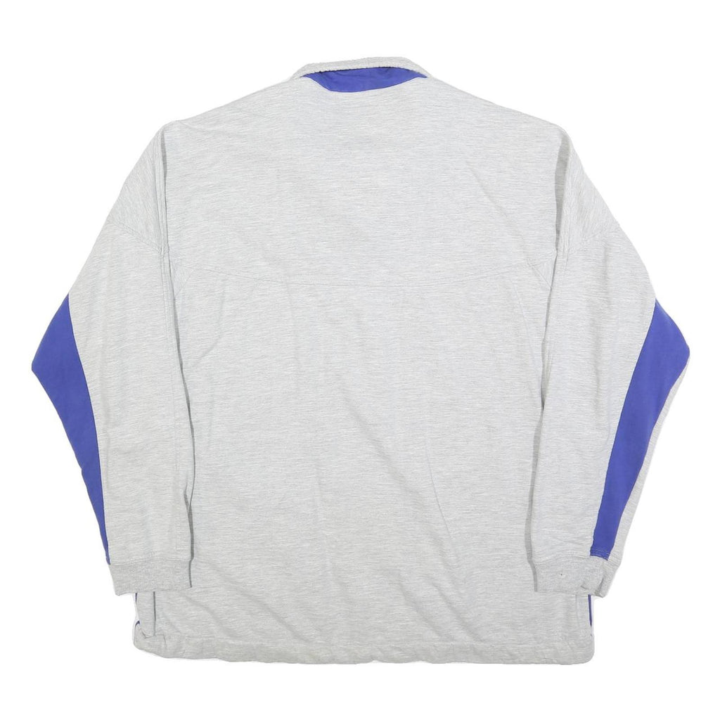 GONSO Mens Grey & Blue Zip Jacket XL Cotton Blend Plain Casual Sportswear