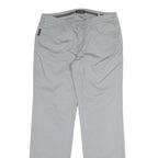 ARMANI JEANS Womens Cotton Blend Light Grey Regular Fit Straight Trousers W30