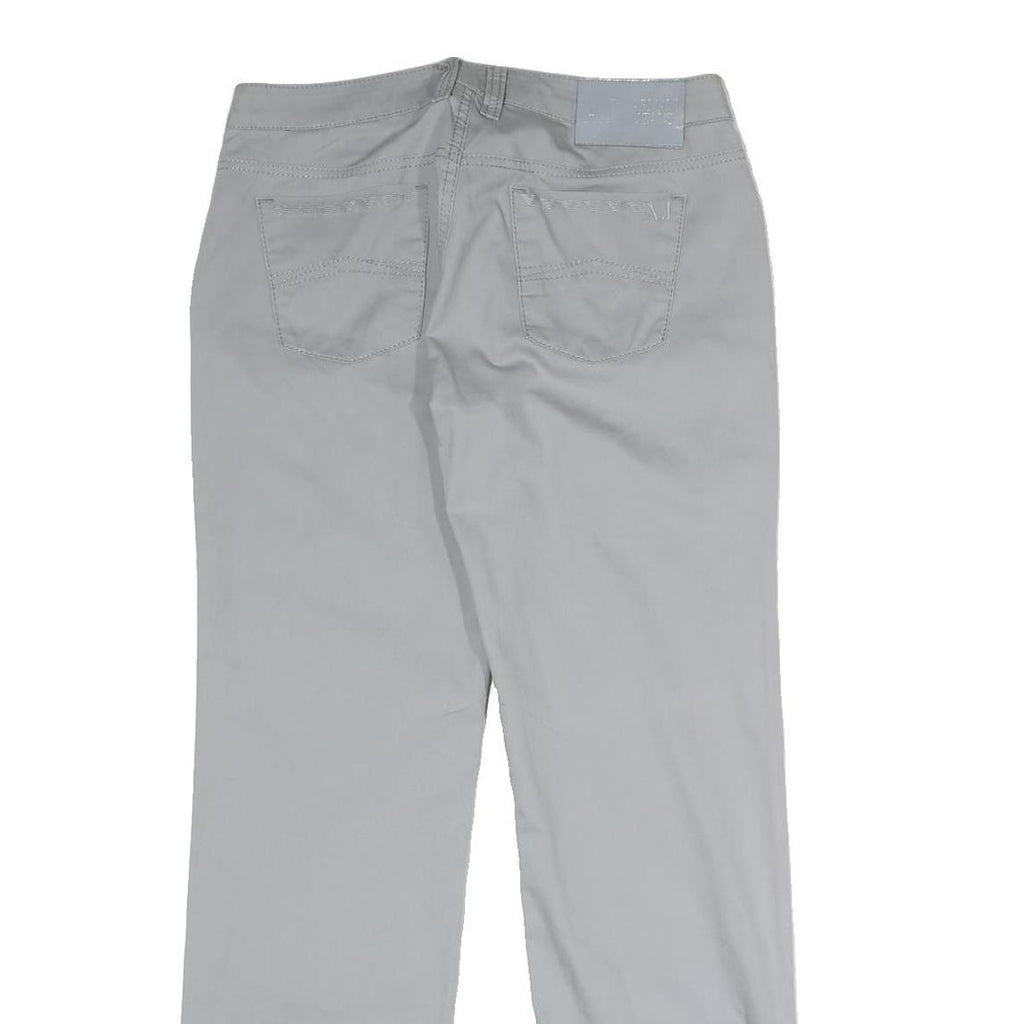 ARMANI JEANS Womens Cotton Blend Light Grey Regular Fit Straight Trousers W30