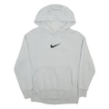 NIKE Womens White Hooded Pullover Hoodie XS Cotton Blend Lightweight Casual