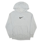NIKE Womens White Hooded Pullover Hoodie XS Cotton Blend Lightweight Casual