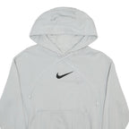 NIKE Womens White Hooded Pullover Hoodie XS Cotton Blend Lightweight Casual