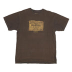 HARD ROCK CAFE Mens Brown London Graphic T-Shirt L Short Sleeve Crew Neck
