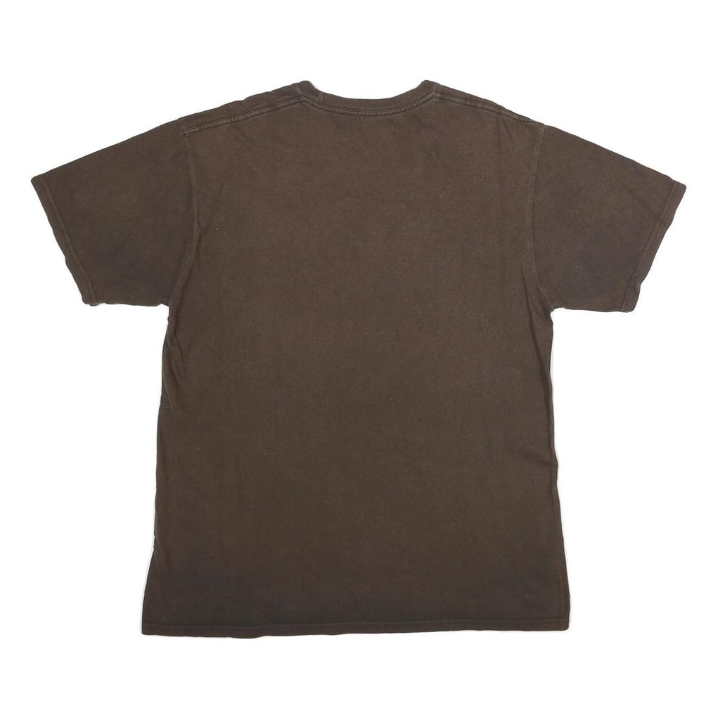 HARD ROCK CAFE Mens Brown London Graphic T-Shirt L Short Sleeve Crew Neck