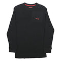 WRANGLER Boys Black Patterned Jumper Crew Neck Basic Knit M Cotton Blend Casual