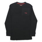 WRANGLER Boys Black Patterned Jumper Crew Neck Basic Knit M Cotton Blend Casual