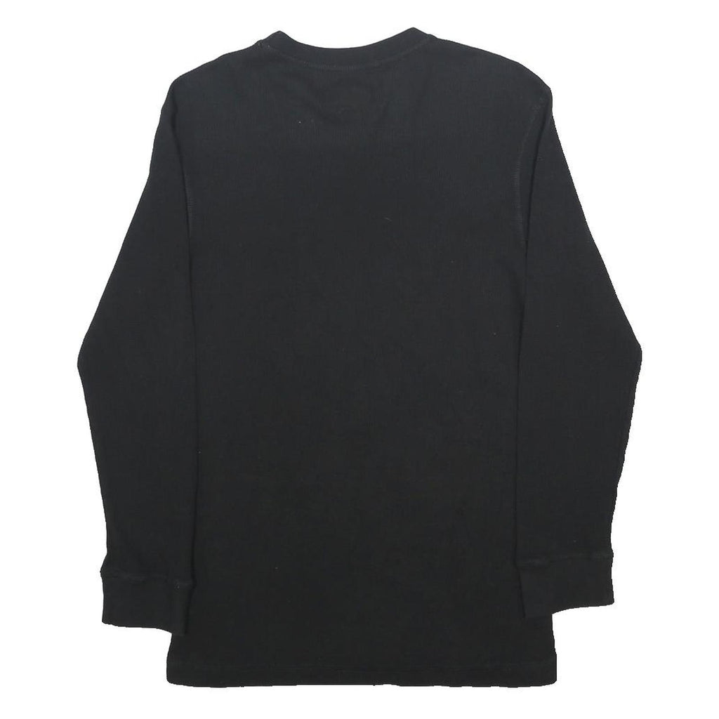 WRANGLER Boys Black Patterned Jumper Crew Neck Basic Knit M Cotton Blend Casual