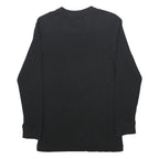 WRANGLER Boys Black Patterned Jumper Crew Neck Basic Knit M Cotton Blend Casual