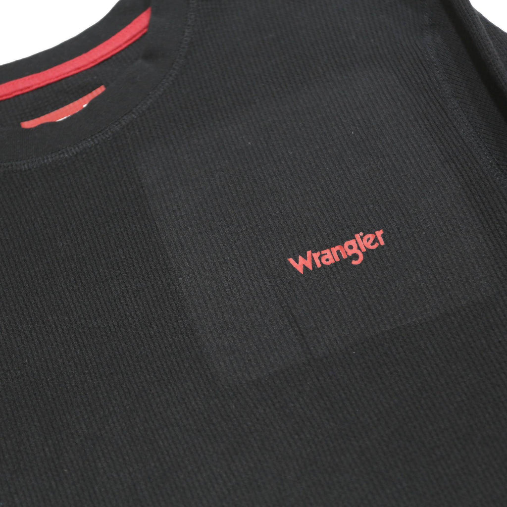 WRANGLER Boys Black Patterned Jumper Crew Neck Basic Knit M Cotton Blend Casual