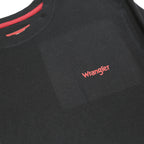 WRANGLER Boys Black Patterned Jumper Crew Neck Basic Knit M Cotton Blend Casual