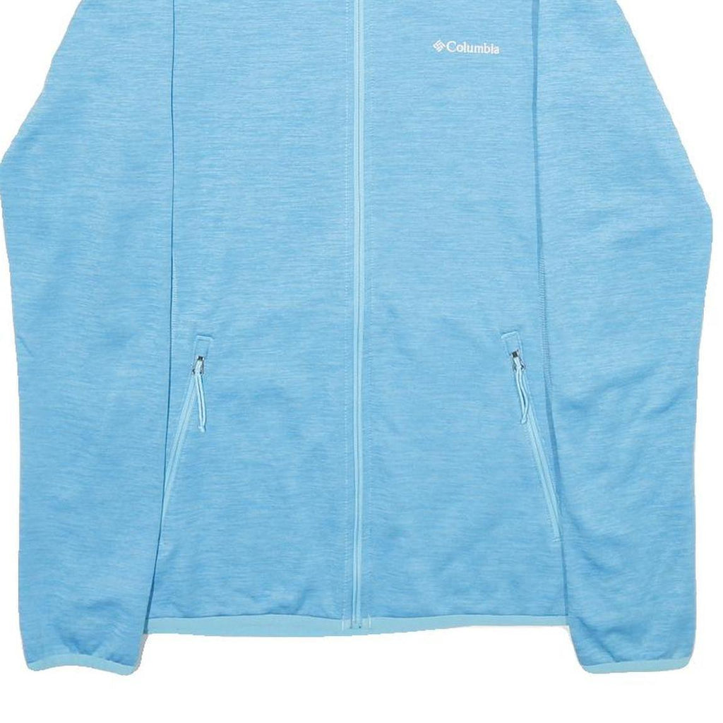 COLUMBIA Womens Blue Zip Jacket M Polyester Plain Lightweight Outdoor Activewear