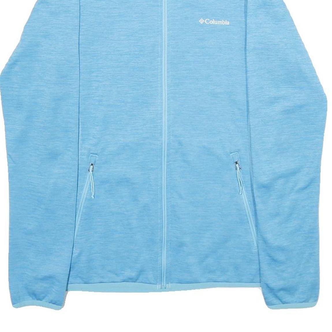 COLUMBIA Womens Blue Zip Jacket M Polyester Plain Lightweight Outdoor Activewear