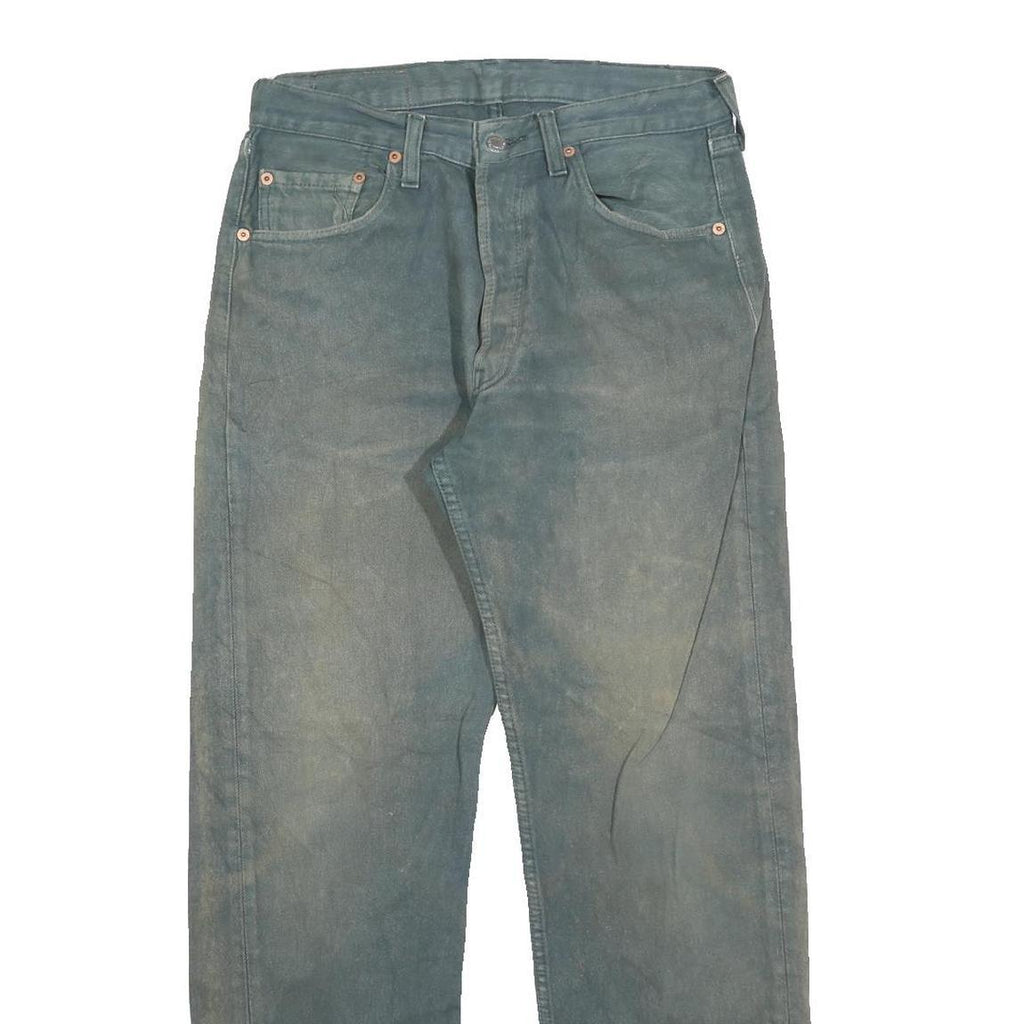 LEVI'S 501 Mens Jeans Blue Regular Straight Denim W32 L30 Classic Button Fly